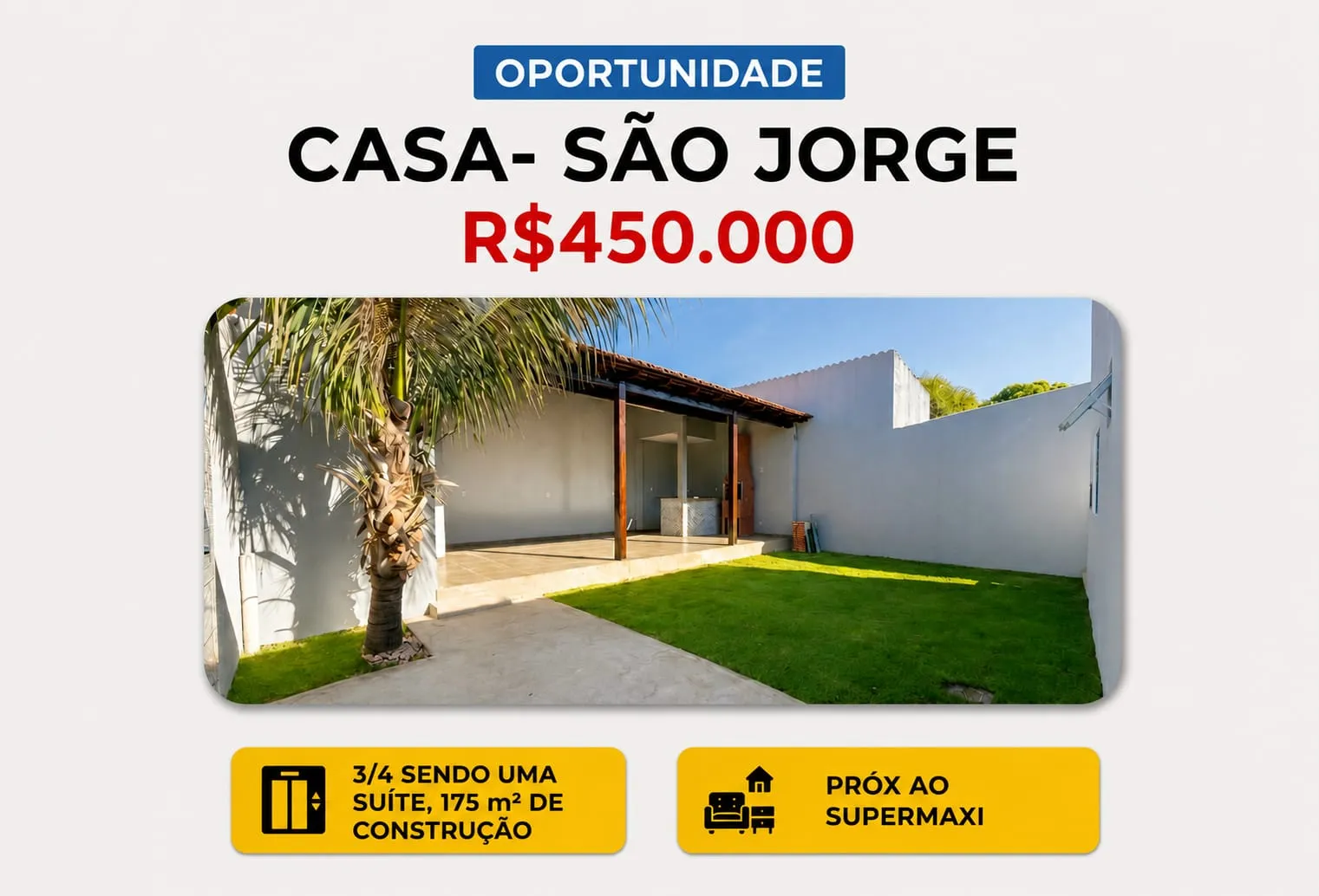 casa no São Jorge, perfeita, abaixo do valor de mercado! — foto 1 de 8